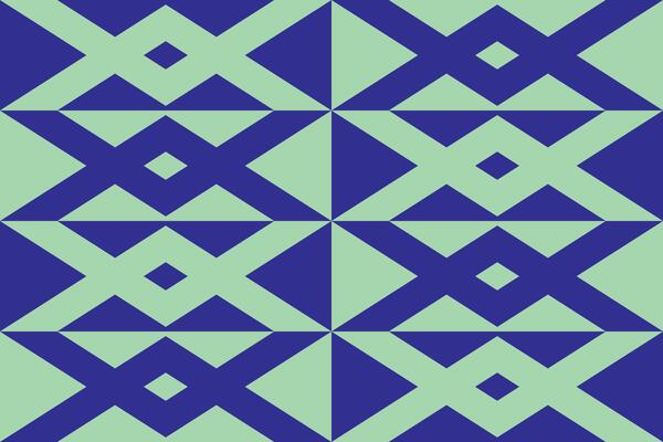 Blue green triangle shapes geometric pattern