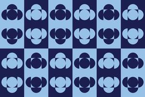 A blue pattern with circles vector