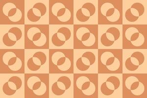 Pattern with circles in orange and brown vector