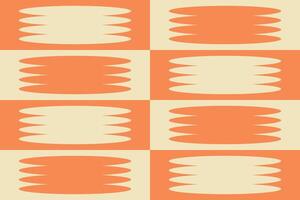 A pattern with orange and beige circles vector