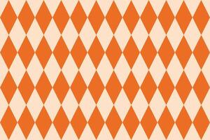 An orange triangle checkered pattern vector