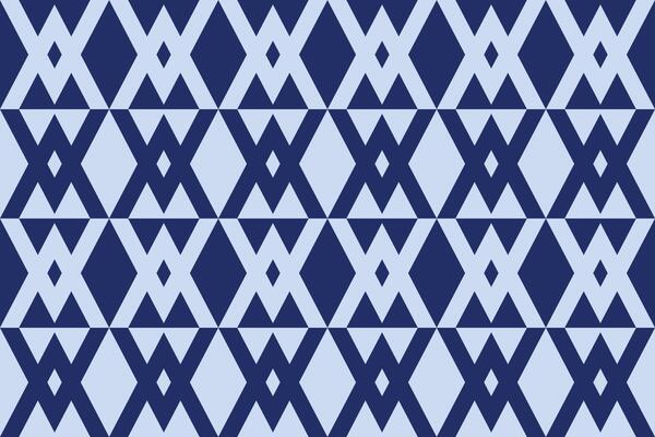 A blue geometric pattern with triangle shapes