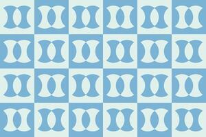 A blue checkered pattern with a large number of circles vector