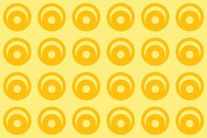Yellow background with circles on it vector