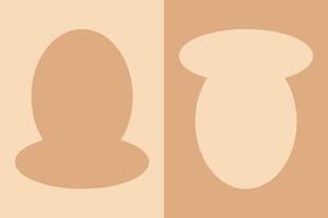 Two different shapes of a circle on a brown background vector