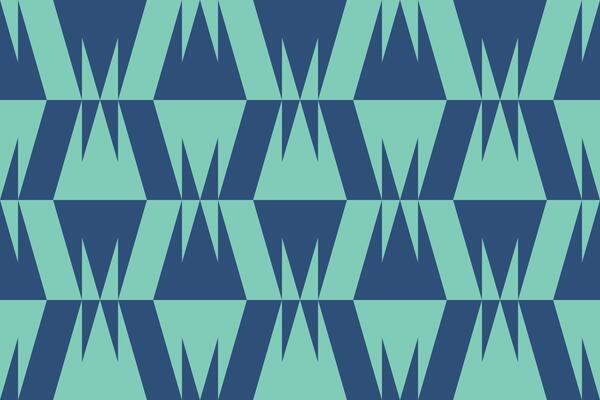 A blue green triangle geometric pattern