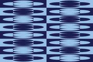 A blue pattern with a large oval shapes vector