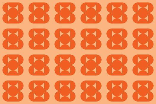 An orange pattern with many circles vector