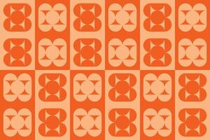 An orange pattern with circle geometric shapes vector