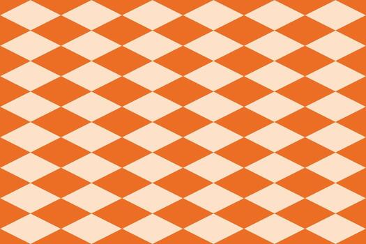 un naranja a cuadros modelo con triangulos vector