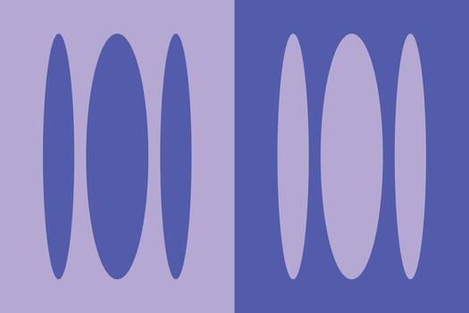 Two different colors of stripes with different circle shapes vector