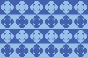 Blue geometric pattern with circle shapes vector