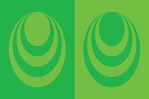 Two green circles with a green background vector