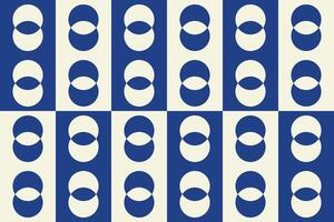 A blue geometric pattern with circle shapes vector