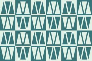 A green triangle pattern with geometric shapes on it vector