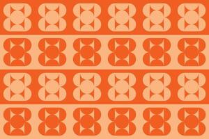 Orange pattern with geometric shapes vector