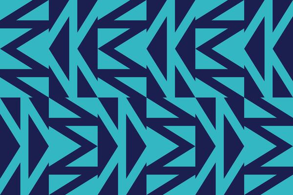 A blue and black geometric pattern with triangles