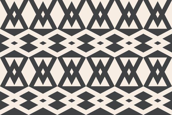 A black and white triangle geometric pattern with diagonal lines
