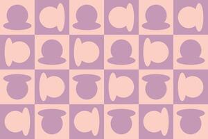 A purple pattern with many hats on it vector
