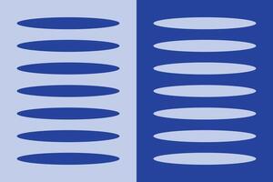 Two blue and white stripes with different shapes vector
