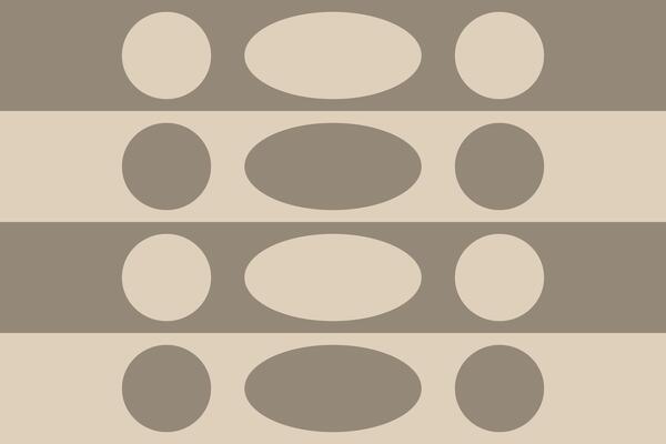 A pattern of circles on a beige background