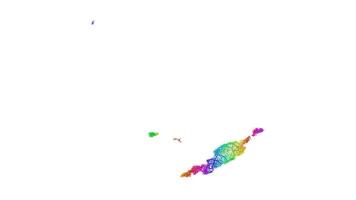 Rainbow sketch outline map of Anguilla vector