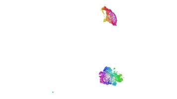 Rainbow sketch outline map of Antigua and Barbuda vector