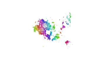 Rainbow sketch outline map of Aland vector