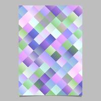 Trendy square pattern poster template - abstract flyer background vector