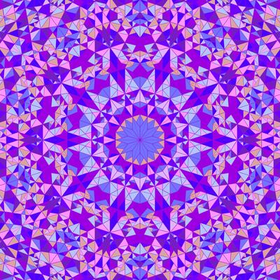 Colorful polygonal dynamic radial tiled pattern mosaic background