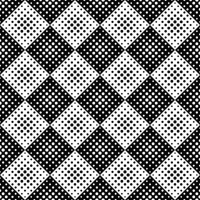 Black and white abstract seamless geometrical dot pattern background