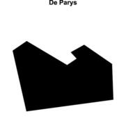 De Parys, England blank outline map vector
