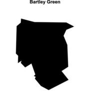 Bartley Green, England blank outline map vector