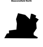 Beaconsfield North, England blank outline map vector