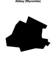 Abbey, Wycombe blank outline map vector