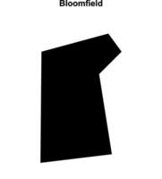 Bloomfield, England blank outline map vector