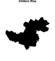 Chiltern Rise, England blank outline map vector