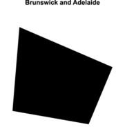Brunswick and Adelaide, England blank outline map vector