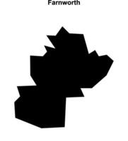 Farnworth, England blank outline map vector