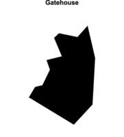 Gatehouse, England blank outline map vector