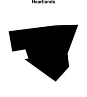 Heartlands, England blank outline map vector