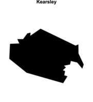 Kearsley, England blank outline map vector