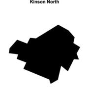 Kinson North, England blank outline map vector