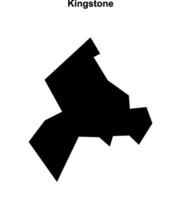 Kingstone, England blank outline map vector