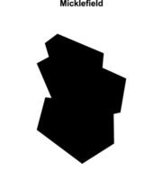 Micklefield, England blank outline map vector