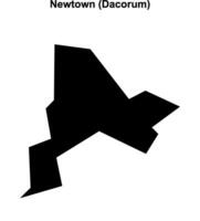 Newtown, Dacorum blank outline map vector