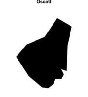 Oscott, England blank outline map vector