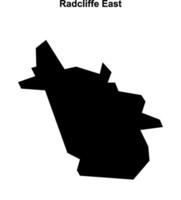 Radcliffe East, England blank outline map vector