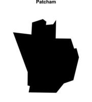 Patcham, England blank outline map vector