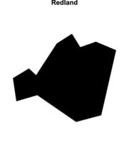 Redland, England blank outline map vector